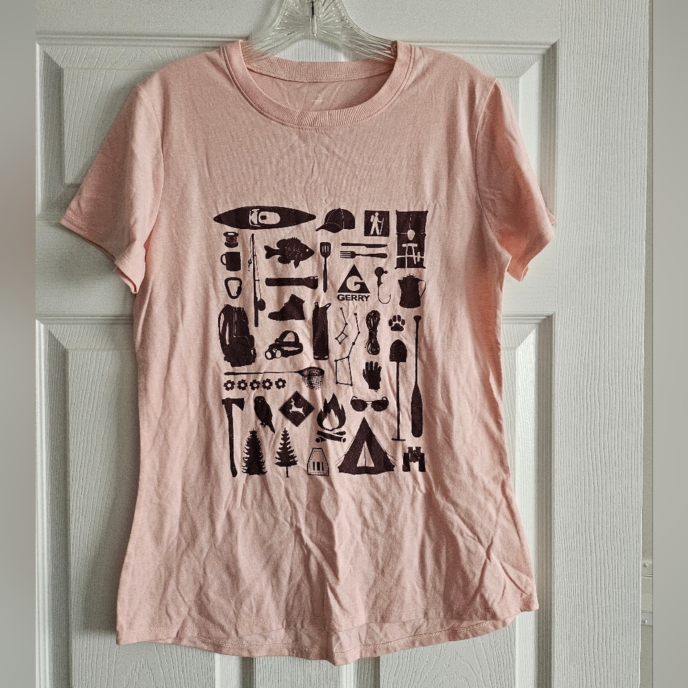 NWOT Pink Gerry Graphic T-Shirt, sz M